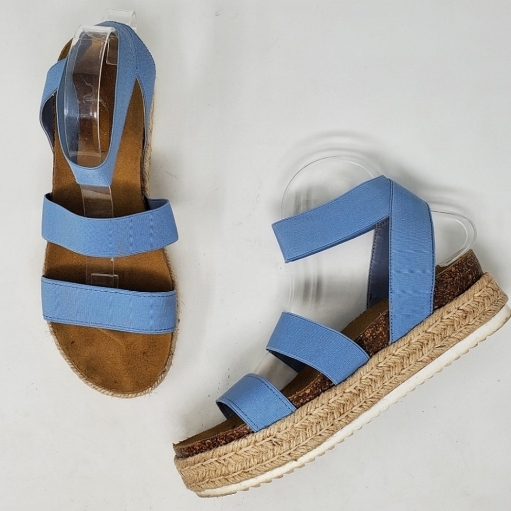 UNIVERSAL THREAD Espadrille Slingback Platform Strappy Sandals Women's Size 10